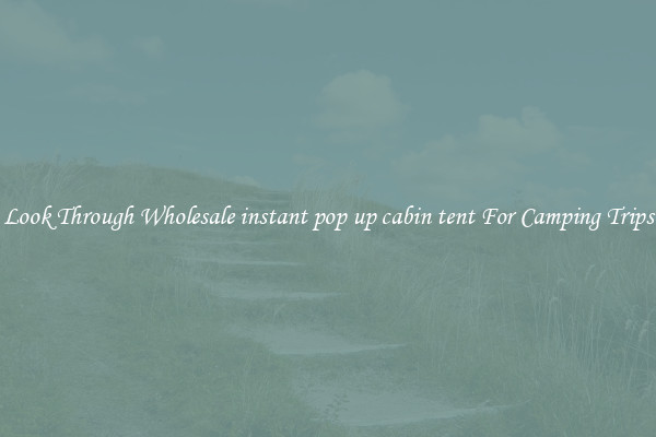 Look Through Wholesale instant pop up cabin tent For Camping Trips