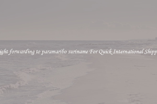 freight forwarding to paramaribo suriname For Quick International Shipping