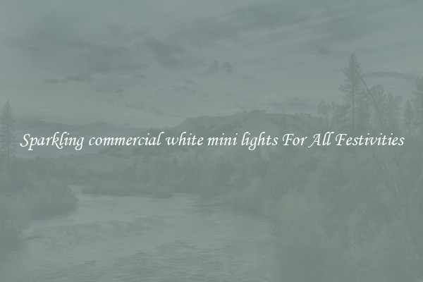 Sparkling commercial white mini lights For All Festivities