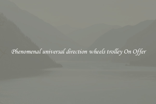 Phenomenal universal direction wheels trolley On Offer