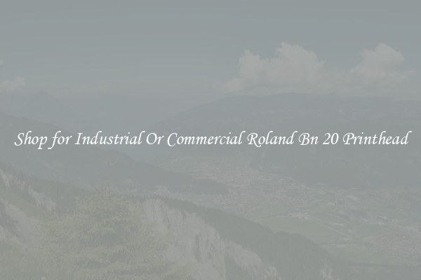 Shop for Industrial Or Commercial Roland Bn 20 Printhead