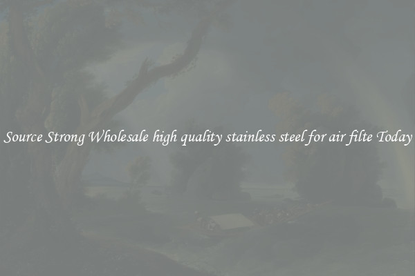 Source Strong Wholesale high quality stainless steel for air filte Today