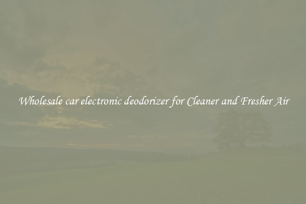 Wholesale car electronic deodorizer for Cleaner and Fresher Air