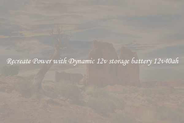 Recreate Power with Dynamic 12v storage battery 12v40ah