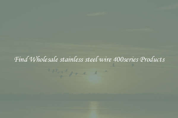 Find Wholesale stainless steel wire 400series Products