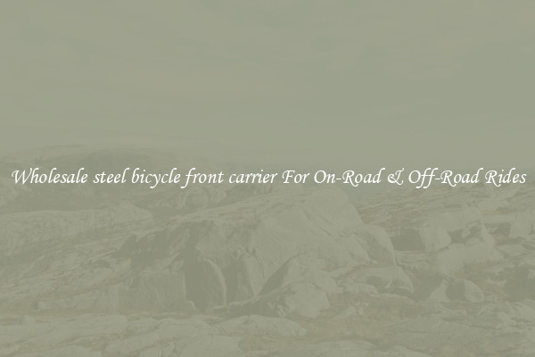 Wholesale steel bicycle front carrier For On-Road & Off-Road Rides