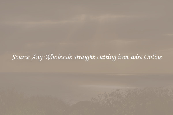 Source Any Wholesale straight cutting iron wire Online