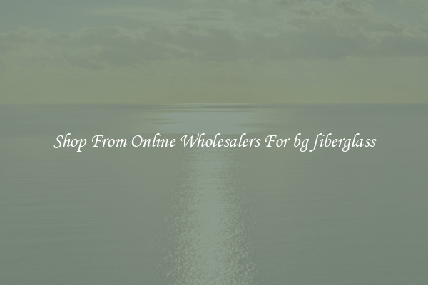 Shop From Online Wholesalers For bg fiberglass