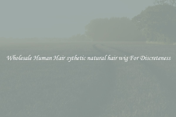 Wholesale Human Hair sythetic natural hair wig For Discreteness